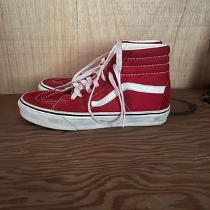 Red high top vans
